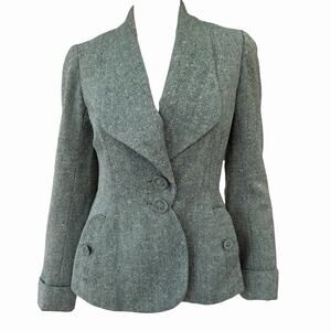 Vintage 1930’s/40’s Jacket, Sage Green Tweed, Small